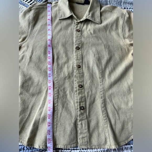 Vintage 90s Patagonia Yellow Organic Cotton Button Up Long Sleeve Shirt Large - Picture 5 of 10